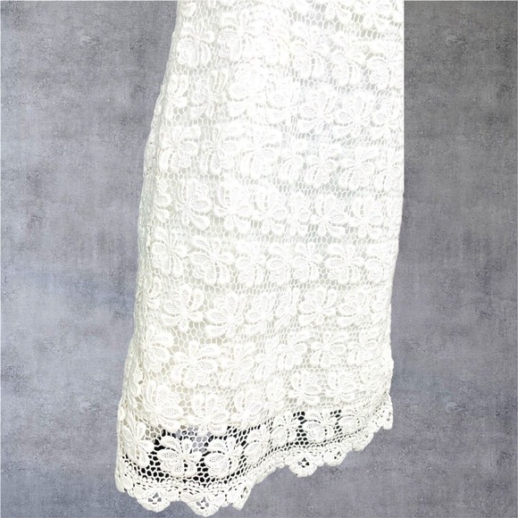 $228 Lilly Pulitzer Mini Strapless‎ Crochet Dress Size 2 White Fitted - Picture 9 of 13